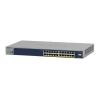 NETGEAR Smart GS728TP - Switch - L3 Lite - Smart - 16 x 10 / 100 / 1000 (PoE) + 8 x 10 / 100 / 1000 (PoE+) + 4 x SFP - an Rack montierbar - PoE+ (192 W)