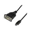 StarTech.com USB-C auf Seriell Adapter mit COM Retention - USB C zu RS232 Kabel - USB C zu DB9 Kabel - Windows / MacOS / Linux kompatibel - Kabel USB / seriell - DB-9 (M) zu USB-C (M) - 40 cm - Schwarz
