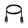 2 m USB-C-Kabel - USB 3.2 Gen 1 10 Gbps - unterstützt 5 A Ladestrom - USB-C 3.2 (m) zu USB-C 3.2 (m) - Außendurchmesser 5 mm - 32 + 24 AWG - schwarz