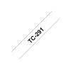 Brother - Schwarz, weiß - Rolle (0,9 cm) 1 Kassette(n) laminiertes Band - für P-Touch PT-15, PT-20, PT-2000, PT-3000, PT-500, PT-5000, PT-6, PT-8, PT-8E