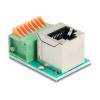 Delock RJ45 Buchse 90 grad gewinkelt zu Terminalblock mit Drucktaster Cat.5e