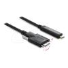 Delock - USB-Kabel - USB-C (M) zu Micro-USB Typ B (M) mit Schrauben - USB 2.0 - 900 mA - 10 m - Active Optical Cable (AOC), bis zu 10 Gbps Datentransferrate, 18 mm Schraubenabstand - Schwarz