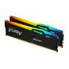 Kingston FURY Beast RGB - DDR5 - Kit - 64 GB: 2 x 32 GB - DIMM 288-PIN - 3000 MHz / PC5-48000 - CL36 - 1.25 V - ungepuffert - on-die ECC - Schwarz