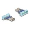 Delock USB 10 Gbps Adapter Pfostenstecker zu intern USB Typ-E Key A Stecker
