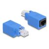 Delock - Netzwerkadapter - RJ-45 (M) zu RJ-45 (W) - UTP - CAT 5e - Blau