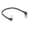 Delock - Patch-Kabel - RJ-45 (M) nach oben angewinkelt zu RJ-45 (M) nach unten abgewinkelt - 25 cm - 4.5 mm - S / FTP - CAT 6a - geschirmt, halogenfrei - Schwarz