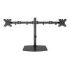 Monitor-Tischständerhalterung - passt für zwei Displays 13 bis 27" mit VESA-Größen 75 x 75 oder 100 x 100 - Pfostenhöhe 452 mm - max. Abstand zwischen Bildschirmmitten 790 mm - drehbar - schwenkbar und neigbar - Schnellverschluss - Rändelschrauben -