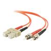 C2G SC-ST 50 / 125 OM2 Duplex Multimode PVC Fiber Optic Cable (LSZH) - Netzwerkkabel - SC multi-mode (M) zu ST multi-mode (M) - 3 m - 3 m - Glasfaser - Duplex - 50 / 125 Mikrometer - OM2 - halogenfrei - orange
