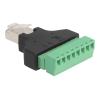 Delock Adapter RJ45 Stecker > Terminalblock 8 Pin 2-teilig 3,81 mm