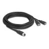 Delock - Kabel USB / seriell - 8-polig M12-A (W) zu USB (W) - 30 V - 1.5 A - 5 m - A-geeignet - Schwarz