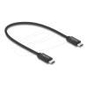 Delock - USB-Kabel - USB-C (M) zu USB-C (M) - USB 3.2 - 48 V - 5 A - 50 cm - Unterstützung für 8K30Hz (7680 x 4320), 4K144Hz (3840 x 2160) Unterstützung, bis zu 40 Gbps Datenübertragungsrate, Unterstützung für Power Delivery 3.1, up to 240W charging