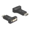 Delock - Videoadapter - Dual Link - DisplayPort (M) zu DVI-I (W) schraubbar - DisplayPort 1.1 - Passiv - Schwarz