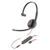 Poly Blackwire C3215 - Blackwire 3200 Series - Headset - On-Ear - kabelgebunden - 3,5 mm Stecker, USB-C - Schwarz - Skype-zertifiziert, Avaya Certified, Cisco Jabber Certified