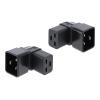 Delock - Netzteil - IEC 60320 C20 zu IEC 60320 C19 - 250 V - 16 A - 90° Stecker - Schwarz