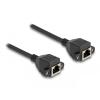 Delock - Netzwerkverlängerungskabel - RJ-50 (W) mit Muttern zu RJ-50 (W) mit Muttern - 3 m - S / FTP - Schwarz