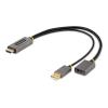 Startech 30 cm HDMI auf DisplayPort Adapter, 4K HDMI auf DP Kabel - Adapterkabel - HDMI, USB (nur Strom) männlich zu DisplayPort weiblich - 30 cm - Grau, Schwarz - aktiv, Unterstützung für 4K60Hz (3840 x 2160), einseitig