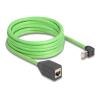 Delock - Patch-Verlängerungskabel - RJ-45 (M) nach oben angewinkelt zu RJ-45 (W) gerade - 5 m - 6.8 mm - SF / UTP - CAT 6a - grün