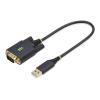 StarTech.com 1ft (30cm) USB to Serial Adapter Cable, COM Retention, RS232 - Kabel USB / seriell - USB (M) zu DB-9 (M) schraubbar - 30.5 cm - geformt, robust