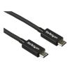 StarTech 0.8m Thunderbolt 3 auf Thunderbolt 3 Kabel - Thunderbolt-Kabel - USB-C (M) zu USB-C (M) - Thunderbolt 3 / USB / DisplayPort - 80 cm - 4K Unterstützung, 5K Unterstützung - Schwarz - für P / N: PEXUSB321C