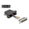 Delock Assembly Kit - Serieller Adapter - DB-25 (W) schraubbar zu RJ-12 (6-polig) (W) - einzeln zuweisbare serielle Schnittstelle - Schwarz