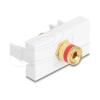 Delock - Easy 45 - Einrastmodul - Bindepost - einfach - Rot, weiß