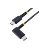 StarTech 30 cm USB-C Ladekabel Mit Winkelstecker und 60W PD - Robust - USB-Kabel - USB-C (M) gerade zu USB-C (M) rechtwinklig - USB 2.0 - 3 A - 30 cm - Schwarz