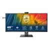Philips 40B1U5601H - 5000 Series - LED-Monitor - 101.6 cm (40") (39.53" sichtbar) - 3440 x 1440 UWQHD @ 120 Hz - IPS - 300 cd / m² - 1200:1 - HDR10 - 4 ms - HDMI, DisplayPort, 2xUSB-C - Lautsprecher - Schwarz