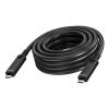 Aktives optisches Kabel - 2 Lanes unterstützen DP 1.4 (16,2 Gbps) und USB 2.0 (480 Mbps) - 4 Lanes unterstützen DP 2.1 (40 Gbps) und USB 3.2 (10 Gbps) - unterstützt PD 60W Ladeleistung - verstärkt durch Kevlar - USB-C 3.2 (m) zu USB-C 3.2 (m) - Außen