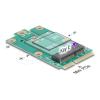 Adapter Mini PCIe Stecker zu M.2 Key A Slot, Anschluss