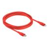 Delock - Lightning-Kabel - USB-C männlich zu Lightning männlich - 2 m - Rot - unterstützt Stromversorgung