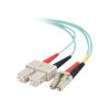 C2G LC-SC 10Gb 50 / 125 OM3 Duplex Multimode PVC Fiber Optic Cable (LSZH) - Netzwerkkabel - SC multi-mode (M) zu LC Multi-Mode (M) - 7 m - 7 m - Glasfaser - Duplex - 50 / 125 Mikrometer - OM3 - halogenfrei - Aquamarin