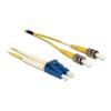 Delock - Netzwerkkabel - LC Single-Modus (M) zu ST Einzelmodus (M) - 5 m - 2 mm - Glasfaser - Duplex - 9 / 125 Mikrometer - G.657.A1 / OS2 - halogenfrei - Gelb