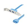 StarTech.com 2 Port USB 3.0 A Buchse Slotblech - USB 3 Pin Header Slotblech Konsole - USB-Konsole - USB Typ A (W) zu 20 PIN IDC (W) - 50 cm - Blau - für P / N: PEXUSB312A1C1H, PEXUSB312A2C2V, PEXUSB312EIC