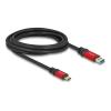 Delock - USB-Kabel - USB Typ A (M) zu USB-C (M) - USB 3.2 - 3 m - bis zu 10 Gbps Datentransferrate - Schwarz, Rot