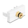 Delock - Easy 45 - Einrastmodul - Bindepost - einfach - Schwarz, weiß