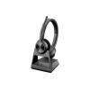 Poly Savi 7320 - Savi 7300 series - Headset - On-Ear - DECT - kabellos - USB-A über DECT-Adapter - Schwarz - Zertifiziert für Microsoft Teams, UC-zertifiziert - Replaces Poly SKU 2-220998-205