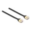 Delock RJ45 Aufrollkabel Cat.6A STP 1,5 m schwarz / gelb
