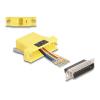 Delock Assembly Kit - Serieller Adapter - DB-25 (M) schraubbar zu RJ-45 (W) - CAT 5 / 5e / 6 - einzeln zuweisbare serielle Schnittstelle - Gelb