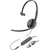 Poly Blackwire 3215 - Blackwire 3200 Series - Headset - On-Ear - kabelgebunden - 3,5 mm Stecker, USB-C - Schwarz - Zertifiziert für Skype für Unternehmen, Avaya Certified, Cisco Jabber Certified, UC-zertifiziert