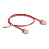 Delock RJ45 Netzwerkkabel Cat.6 UTP Ultra Slim 0,5 m rot mit kurzen Steckern