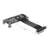 Delock PCI Express 3.0 x4 zu M.2 Key M Adapter mit Lüfter und Kabel 10 cm