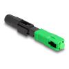 Delock - Netzwerkanschluss - SC / APC (M) - Glasfaser - Simplex - Schwarz, grün