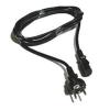 C2G 2.5m 14 AWG European Power Cord (CEE7 / 7 to IEC320C13) - Stromkabel - power CEE 7 / 7 (M) zu power IEC 60320 C13 - 2.5 m - Schwarz - Europa